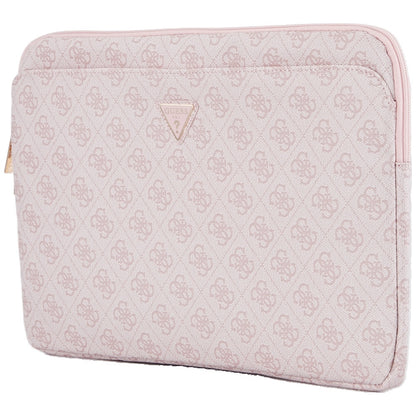 Housse Guess 4G Triangle Logo pour ordinateur portable 14 pouces, Rose