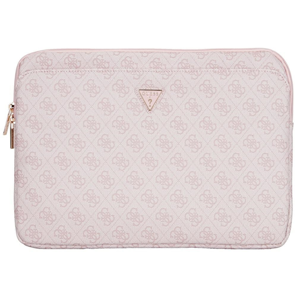 Housse Guess 4G Triangle Logo pour ordinateur portable 14 pouces, Rose