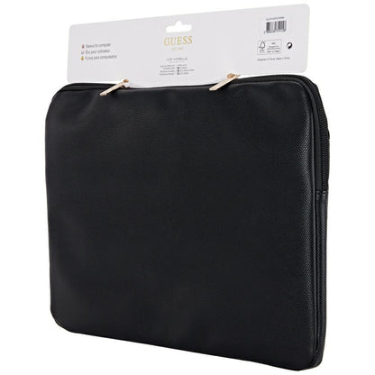 Guess Grained Triangle Logo hoes voor 14 inch laptop, Zwart