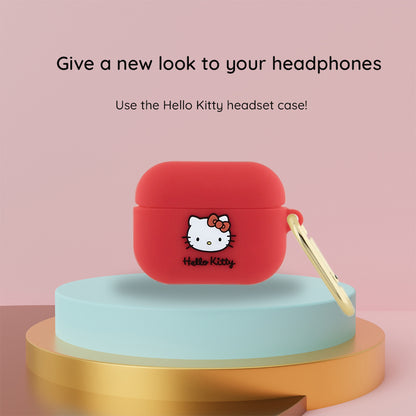 Hello Kitty 3D Kitty Head hoes voor Apple AirPods Pro 2, Roze