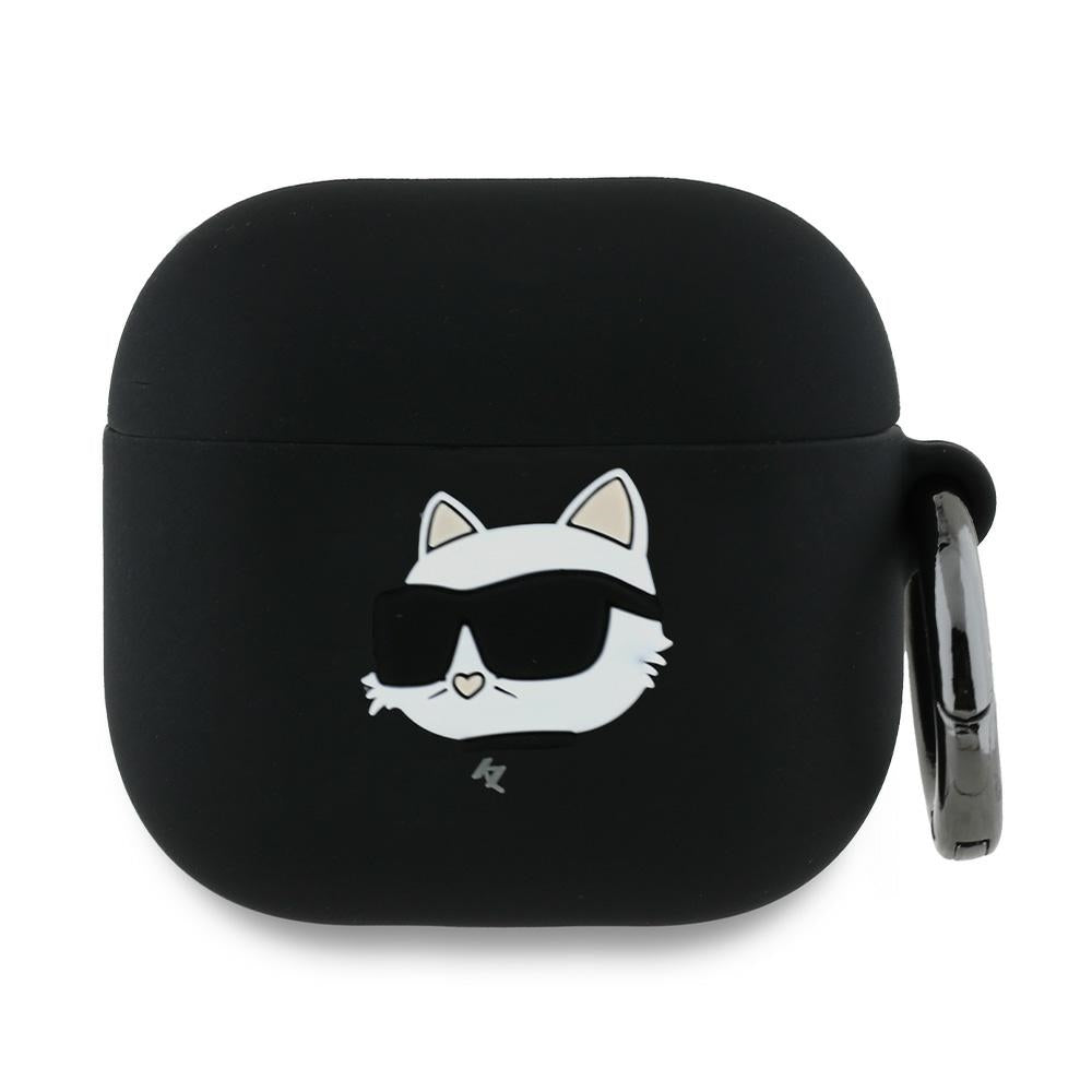 Karl Lagerfeld 3D Choupette's Head hoes voor Apple AirPods 4, Zwart