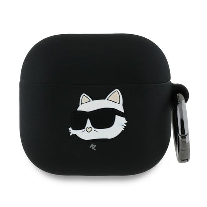 Karl Lagerfeld 3D Choupette's Head hoes voor Apple AirPods 4, Zwart