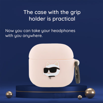 Karl Lagerfeld 3D Choupette's Head hoes voor Apple AirPods 4, Zwart