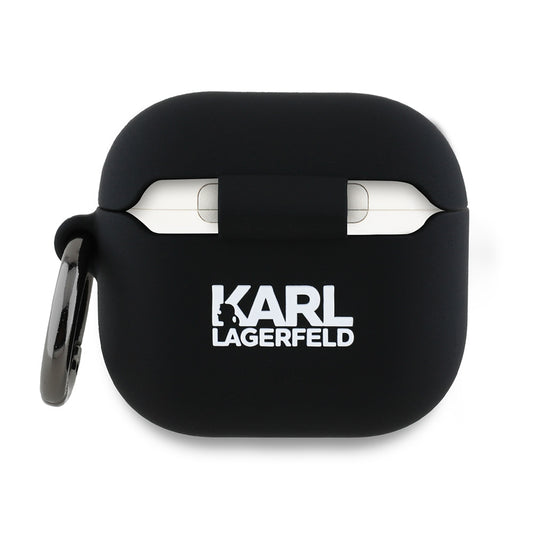 Karl Lagerfeld 3D Karl's Head hoes voor Apple AirPods 4, Zwart