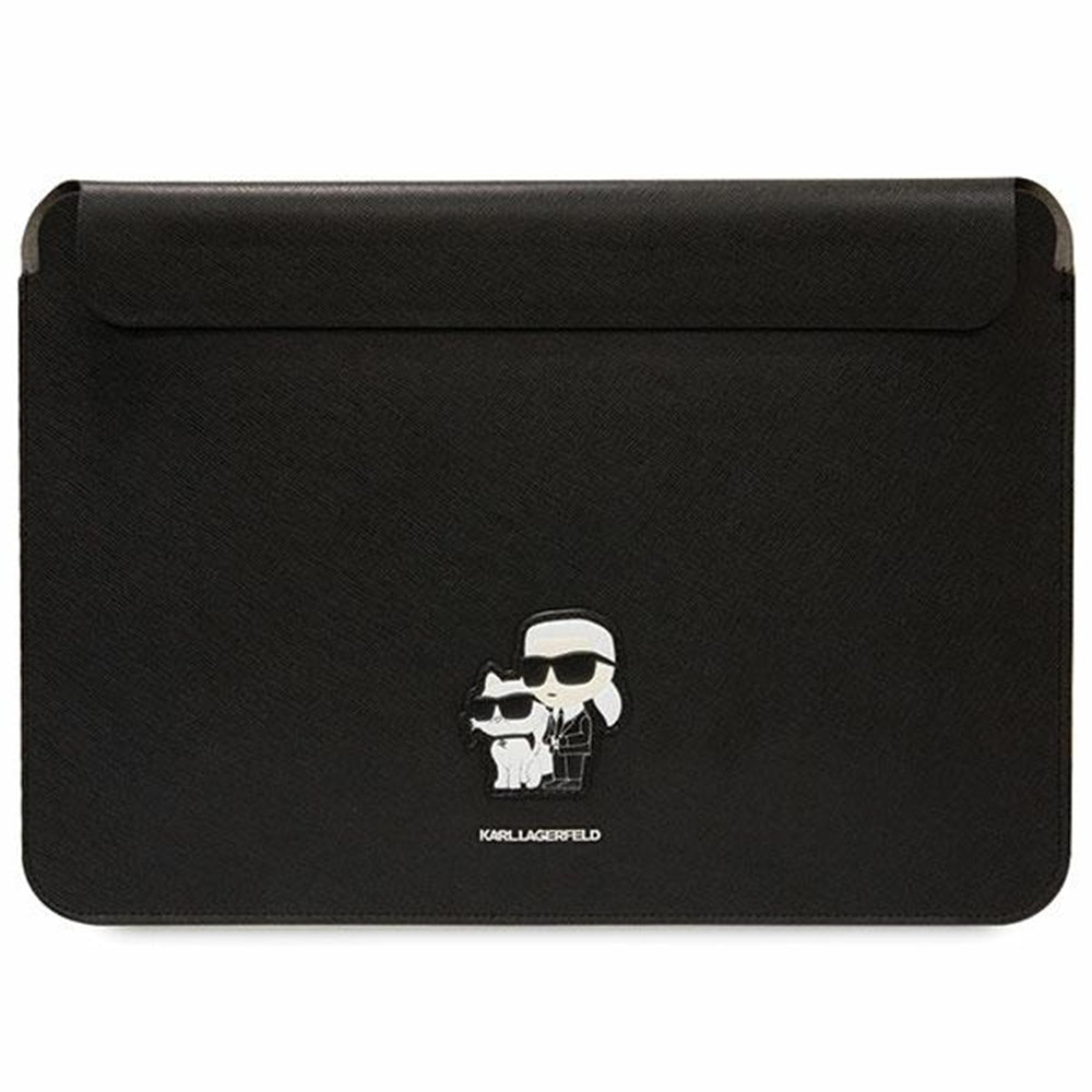 Karl Lagerfeld Saffiano hoes voor 14 inch laptop, Zwart