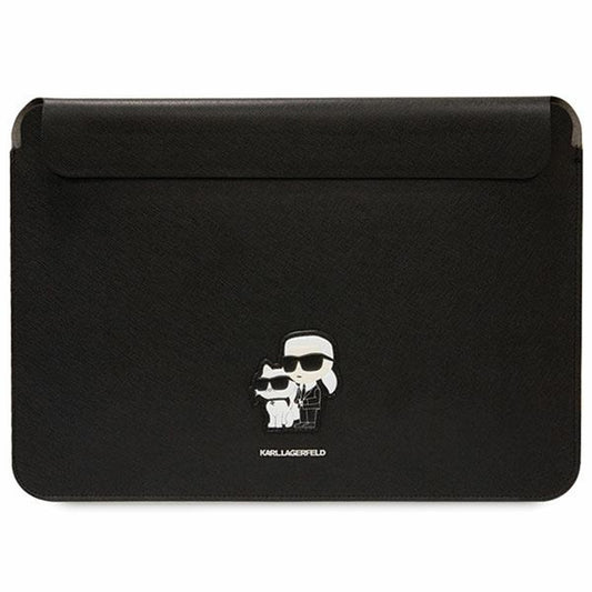 Karl Lagerfeld Saffiano hoes voor 14 inch laptop, Zwart