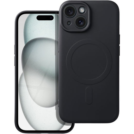 MagSafe-hoesje voor Apple iPhone 15 Plus, OEM, Silicone Mag, Zwart