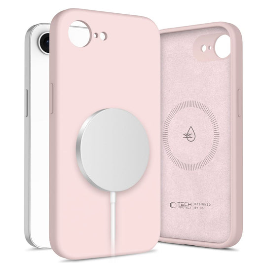 MagSafe Hülle für Apple iPhone 16e, Tech-Protect, Liquid Silicone, Rosa