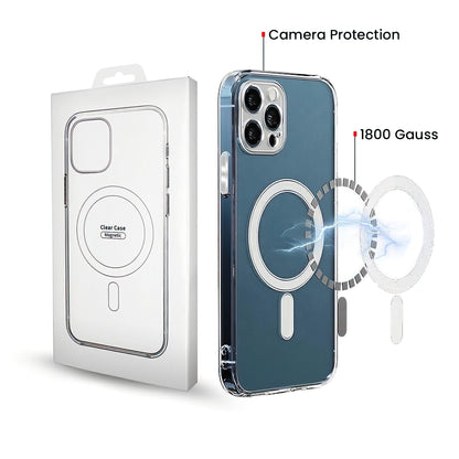 Coque MagSafe pour Apple iPhone 16 Pro, OEM, Transparente avec Protection de l'Appareil Photo, Transparente
