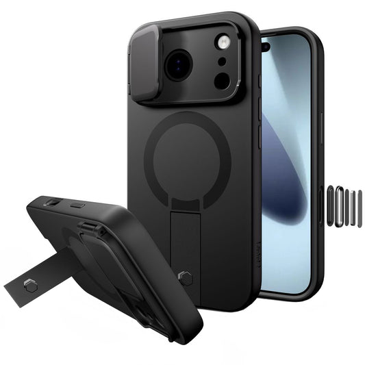 Coque MagSafe pour Apple iPhone 17 Pro Max, Tech-Protect, Kevlar Aura, Noire