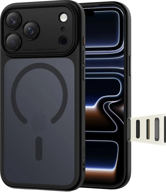 Étui MagSafe pour Apple iPhone 17 Pro Max, Tech-Protect, MagPeak, Noir Mat