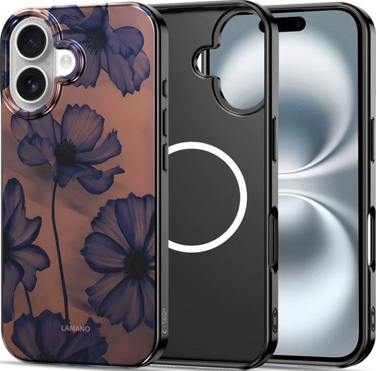 MagSafe hoesje voor Apple iPhone 17, Tech-Protect, Lamano Velvet Night, Zwart