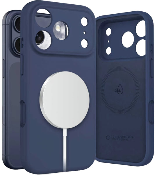 MagSafe Hülle für Apple iPhone 17 Pro, Tech-Protect, Silikon, Marineblau