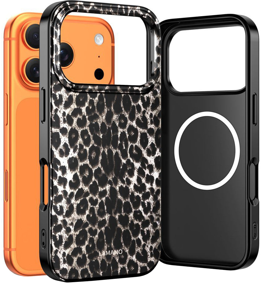 Étui MagSafe pour Apple iPhone 17 Pro, Tech-Protect, Lamano Leopard, Noir