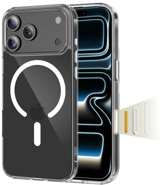 Étui MagSafe pour Apple iPhone 17 Pro, Tech-Protect, Flexair Hybrid CC, Transparent