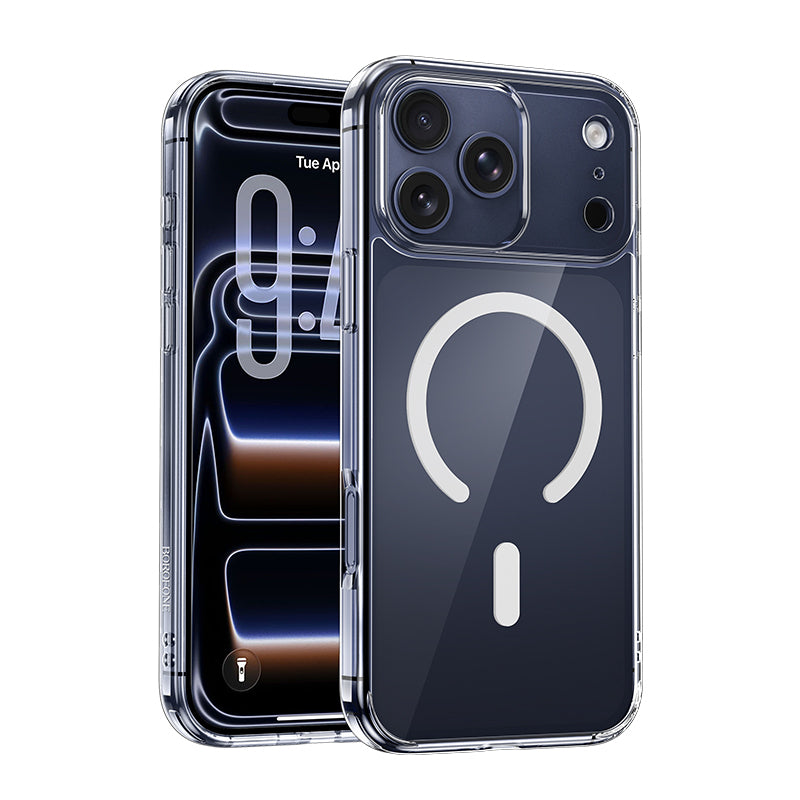 Coque MagSafe pour Apple iPhone 17 Pro, Borofone, BI5 Ice Shield, Transparente