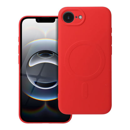MagSafe-hoesje voor Apple iPhone 17e / 16e, OEM, Silicone Mag, Rood