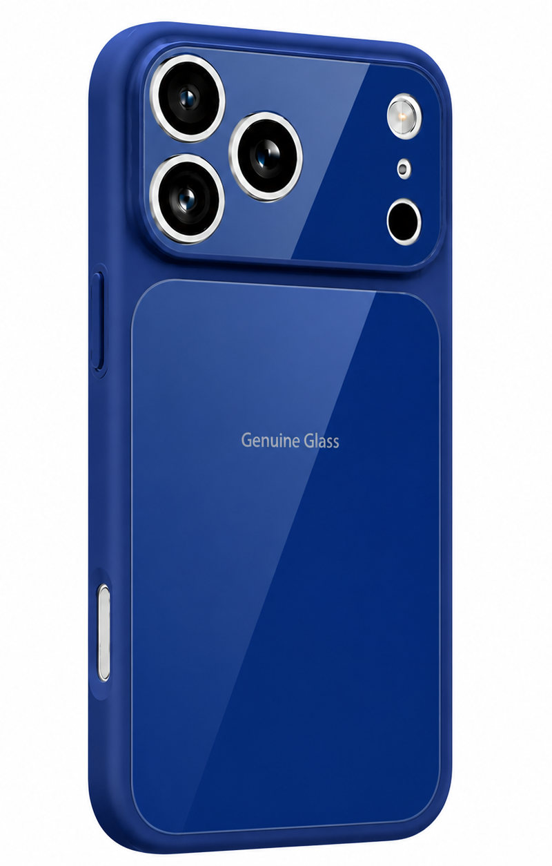 Coque MagSafe pour Apple iPhone 16, OEM, Verre Authentique, Bleue