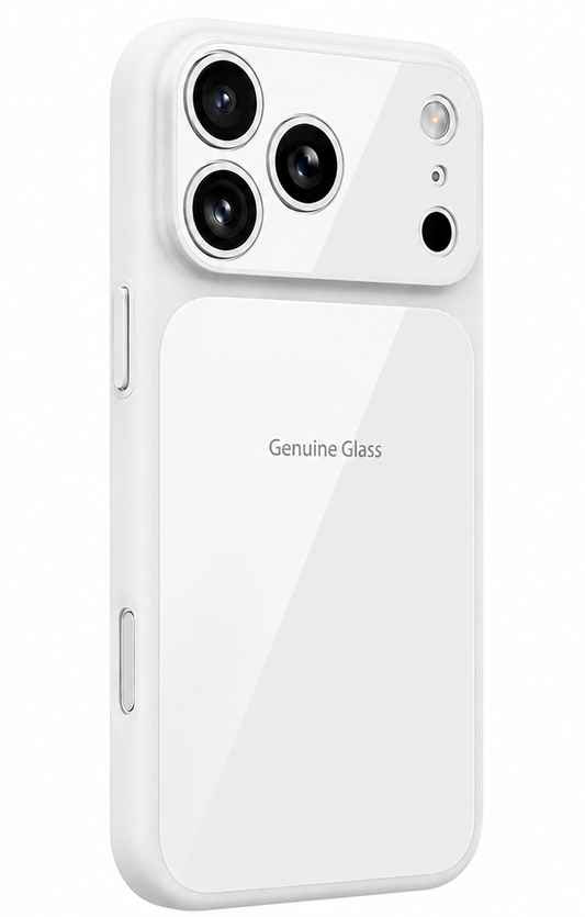 MagSafe-hoesje voor Apple iPhone 16 Pro Max, OEM, Echt Glas, Wit