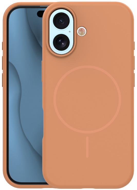 MagSafe-hoesje voor Apple iPhone 17, OEM, Silicone Thin, Oranje