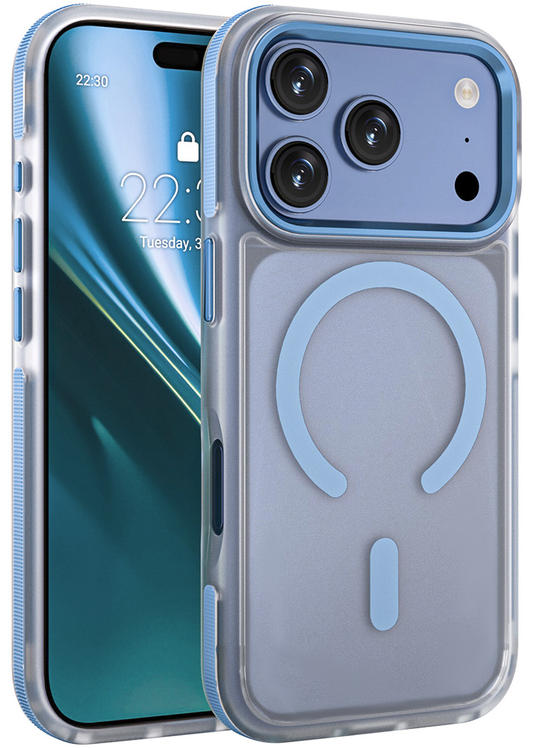 MagSafe-hoesje voor Apple iPhone 18 Pro Max / 17 Pro Max, Etteri, Icy Mag, Blauw