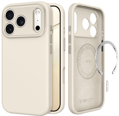 Coque MagSafe pour Apple iPhone 18 Pro / 17 Pro, Tech-Protect, Uniq CC, Beige