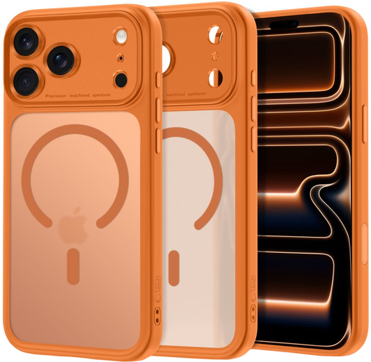 Coque MagSafe pour Apple iPhone 18 Pro Max / 17 Pro Max, Tech-Protect, MagPeak CC, Orange Mat