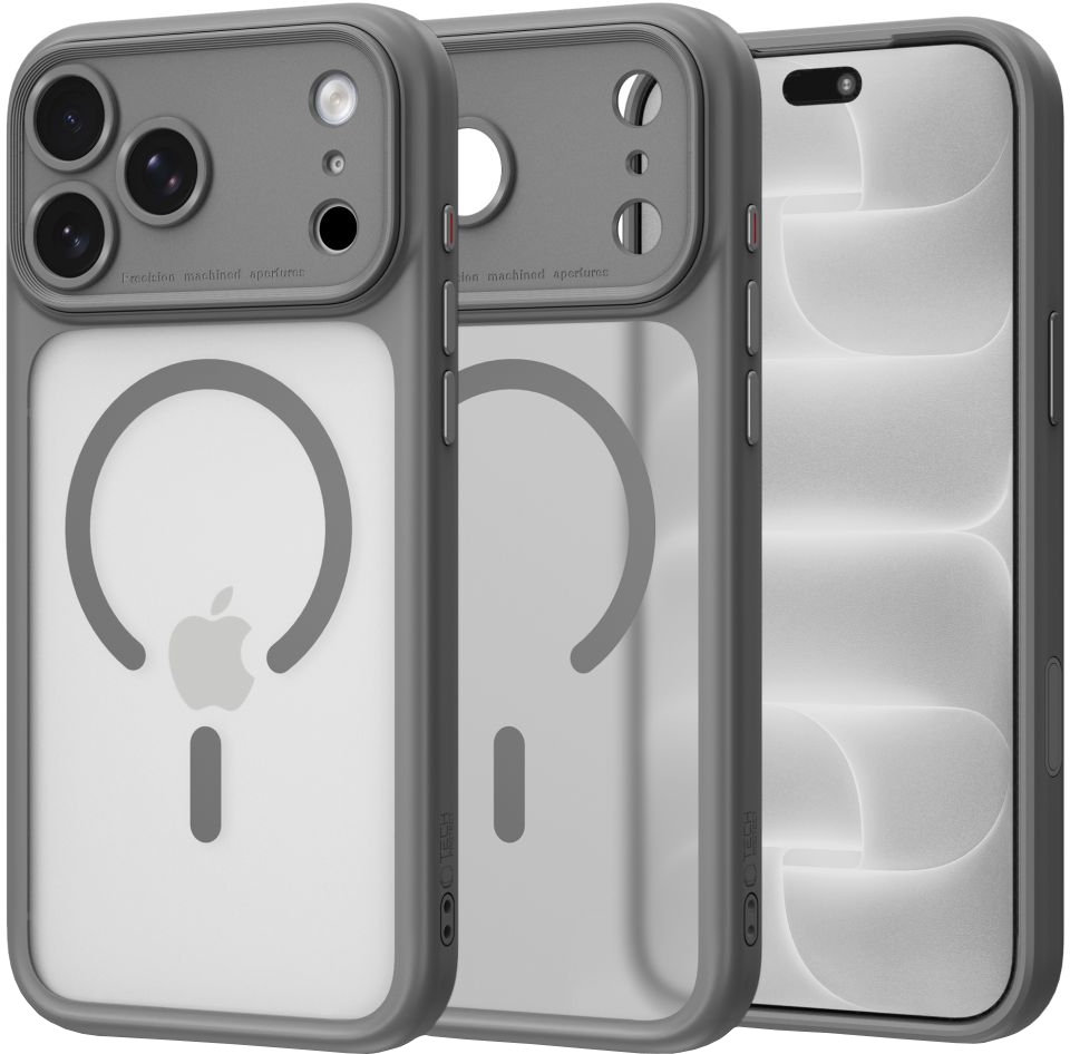 MagSafe-hoesje voor Apple iPhone 18 Pro Max / 17 Pro Max, Tech-Protect, MagPeak CC, matgrijs
