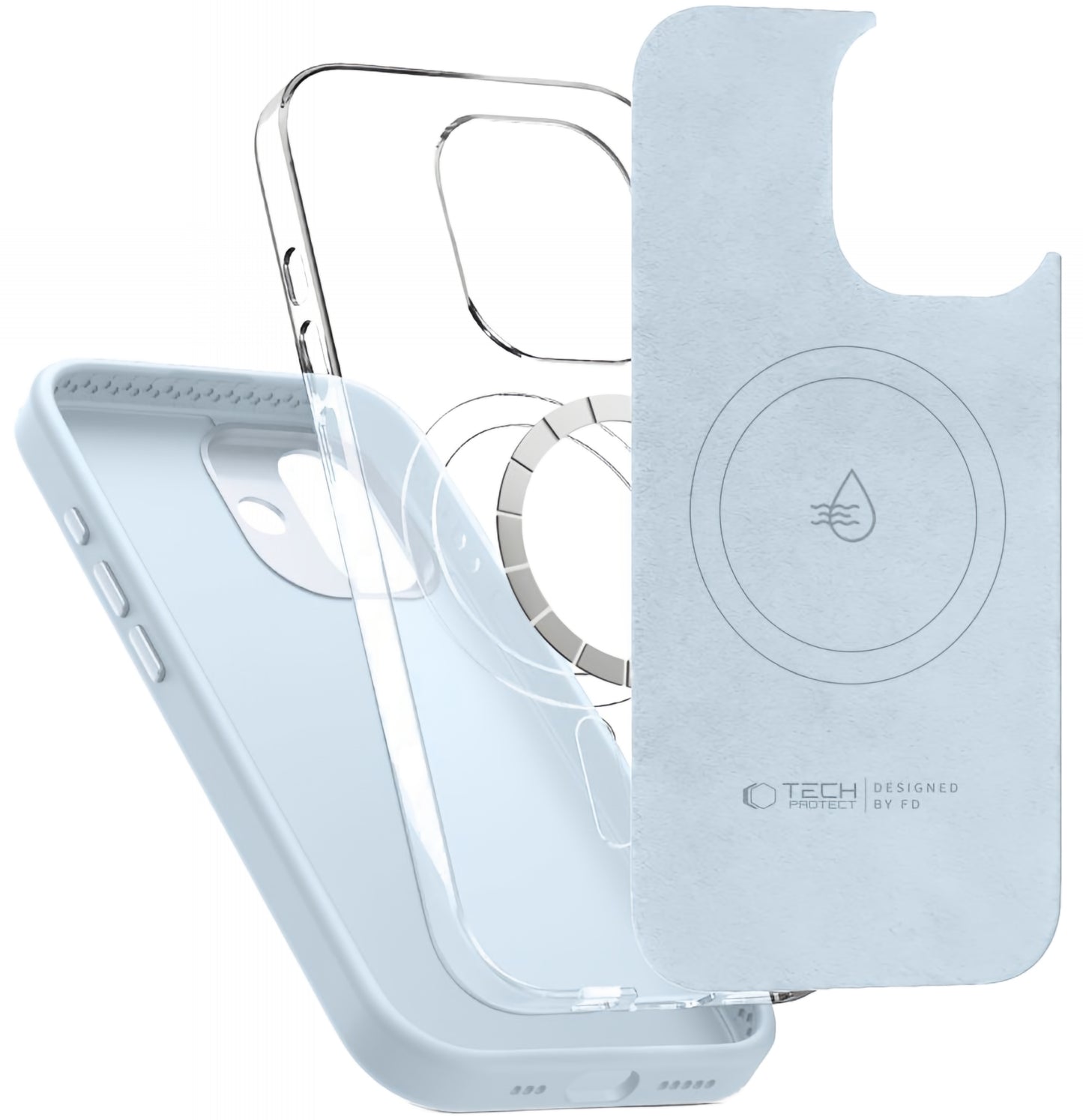 Coque MagSafe pour Apple iPhone 17, Tech-Protect, Uniq, Bleue
