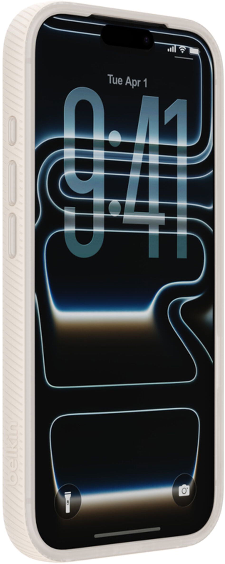 Coque MagSafe pour Apple iPhone 17 Pro Max, Belkin, SheerForce Grip, Beige MSA036hqSA