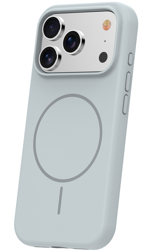 MagSafe-Hülle für Apple iPhone 17 Pro, OEM, dünn aus Silikon, Grau