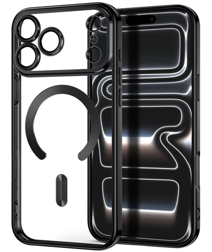 Coque MagSafe pour Apple iPhone 18 Pro / 17 Pro, Tech-Protect, Magflex, Noir Satiné