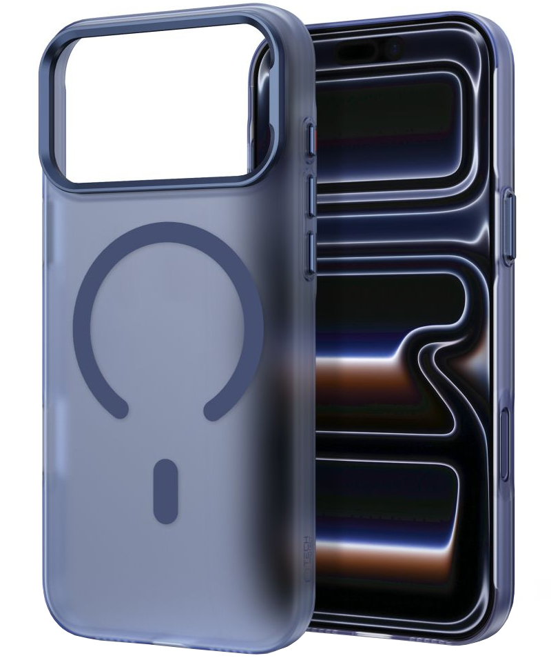 Coque MagSafe pour Apple iPhone 18 Pro / 17 Pro, Tech-Protect, MagZero, Bleu Marine Mat