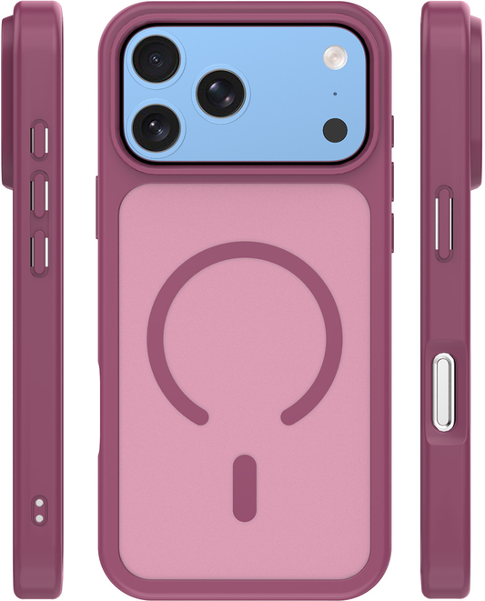 MagSafe-hoes voor Apple iPhone 18 Pro Max / 17 Pro Max, OEM, Mag Matt Big Hole, Bordeaux