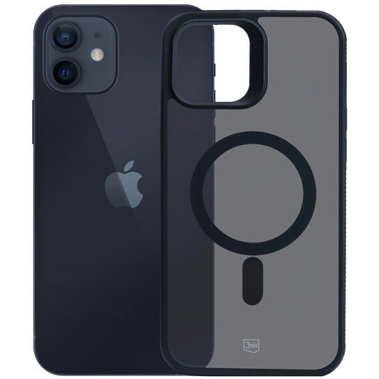 MagSafe-hoesje voor Apple iPhone 12 / 12 Pro, 3MK, Smoke MagCase, Zwart