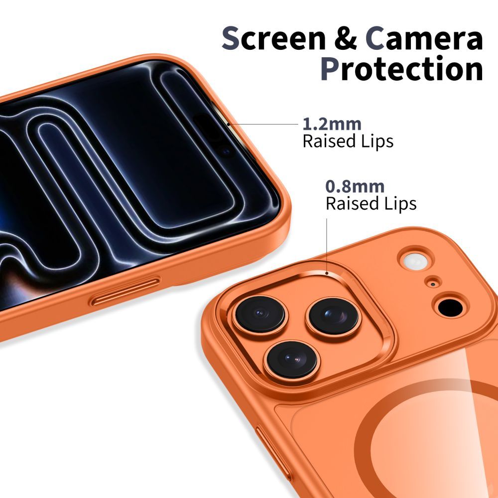Coque MagSafe pour Apple iPhone 17 Pro, Tech-Protect, Magmat, Orange