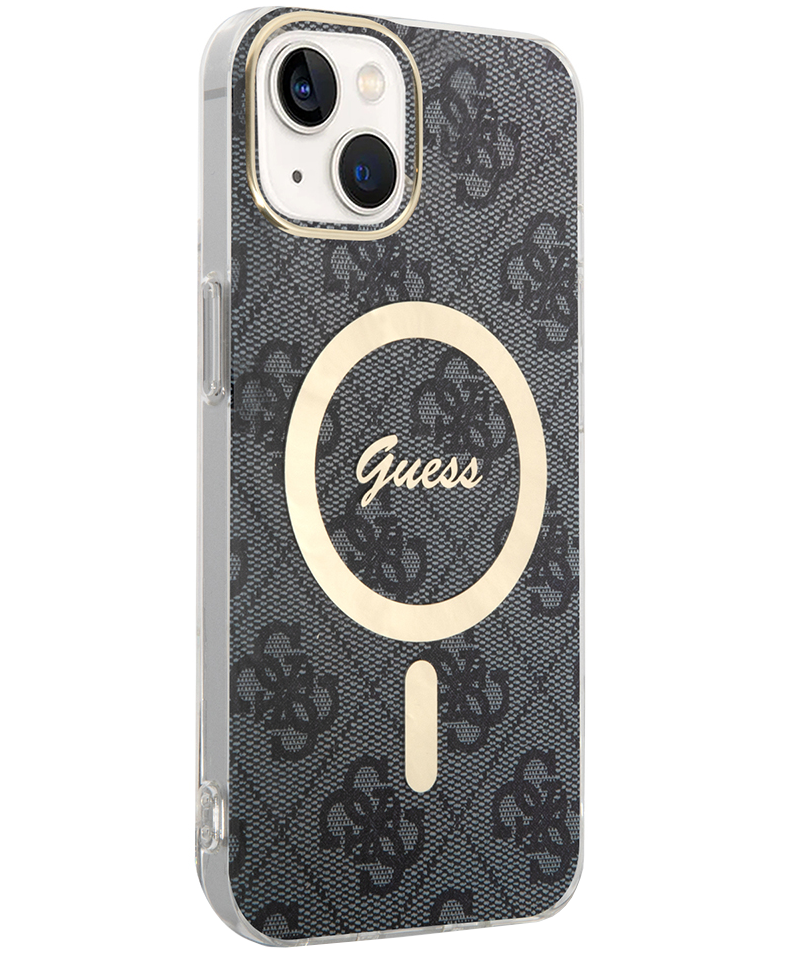 MagSafe Case for Apple iPhone 15, Guess, 4G IML, Black GUHMP15SH4STK