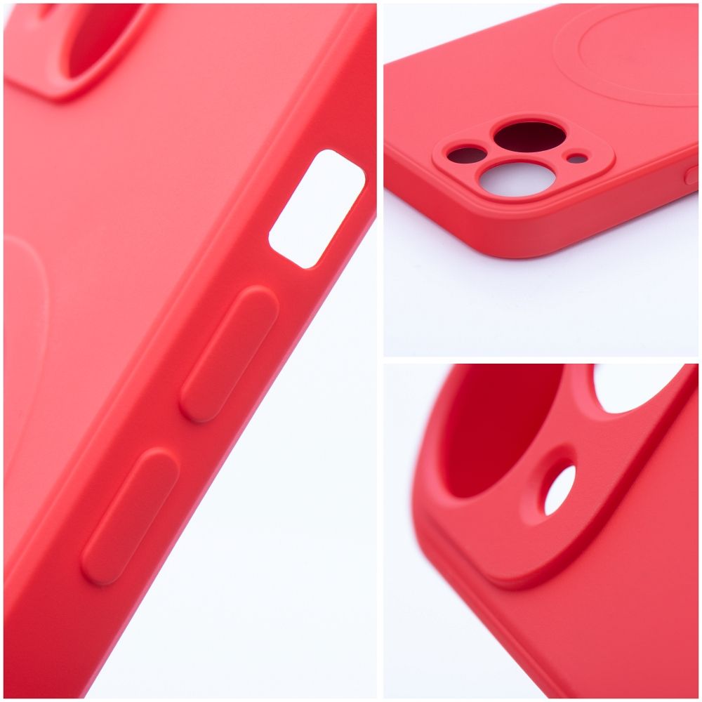 MagSafe-hoesje voor Apple iPhone 17e / 16e, OEM, Silicone Mag, Rood