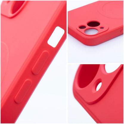 MagSafe-hoesje voor Apple iPhone 17e / 16e, OEM, Silicone Mag, Rood