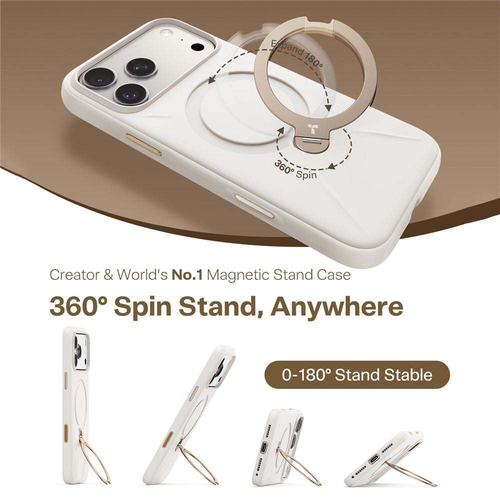 Étui MagSafe pour Apple iPhone 17 Pro Max, Torras, QPRO Silicone, Blanc