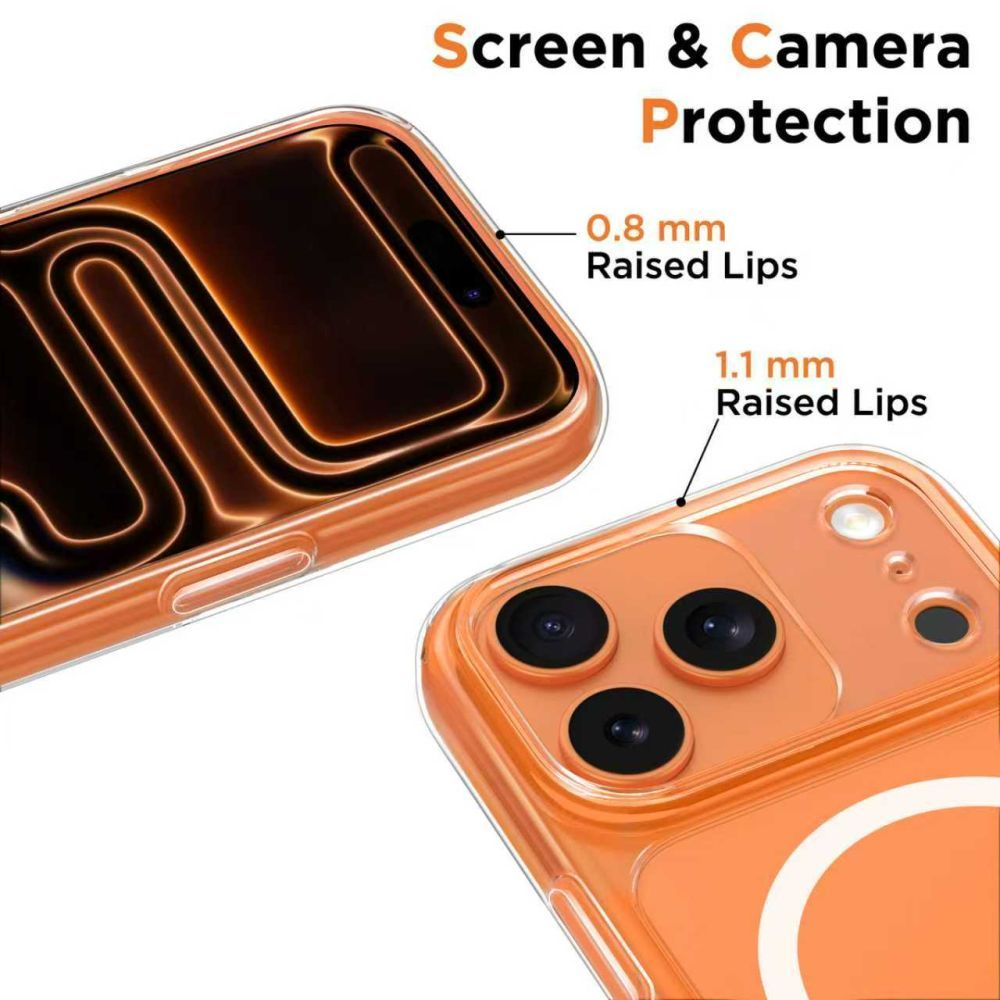MagSafe hoes voor Apple iPhone 17 Pro, Tech-Protect, MagPeak, Transparant