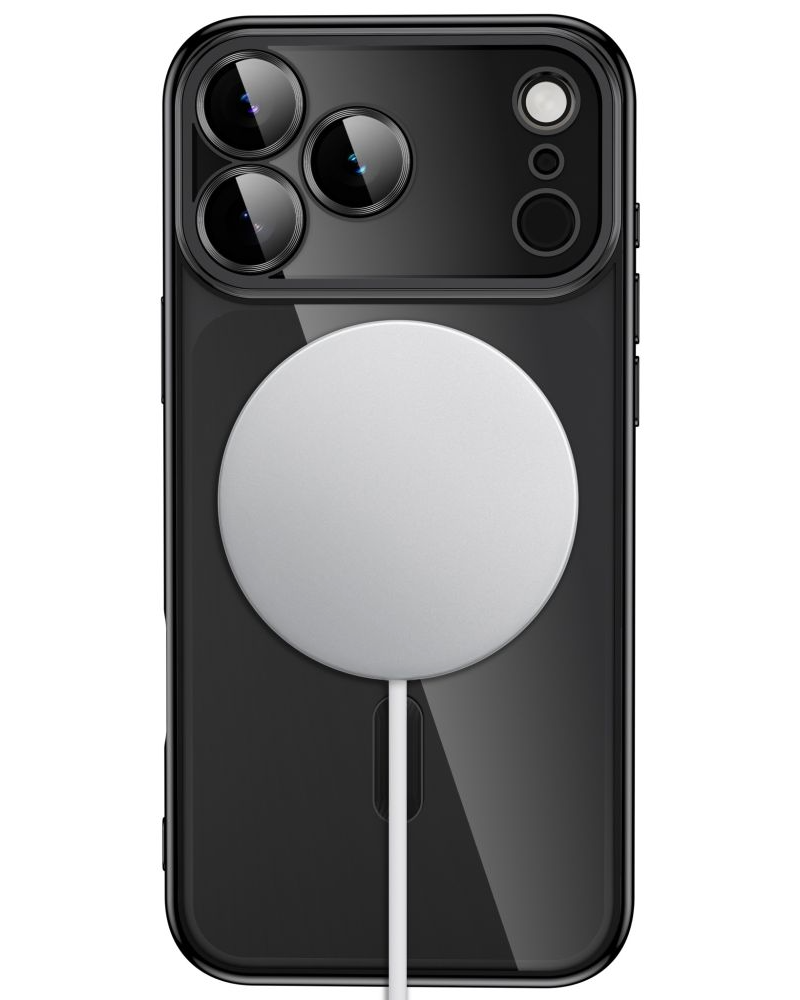 Coque MagSafe pour Apple iPhone 18 Pro / 17 Pro, Tech-Protect, Magflex, Noir Satiné