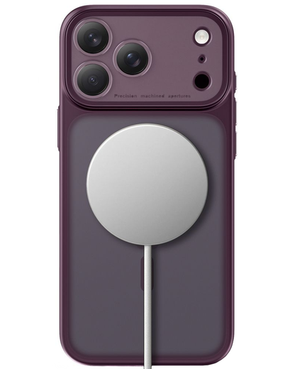 MagSafe-Hülle für Apple iPhone 18 Pro / 17 Pro, Tech-Protect, MagPeak CC, Mattes Burgunderrot