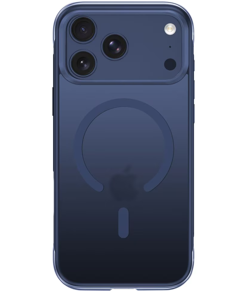 Coque MagSafe pour Apple iPhone 18 Pro / 17 Pro, Tech-Protect, MagAir CC, Bleu Marine Mat