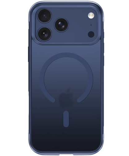 Coque MagSafe pour Apple iPhone 18 Pro / 17 Pro, Tech-Protect, MagAir CC, Bleu Marine Mat