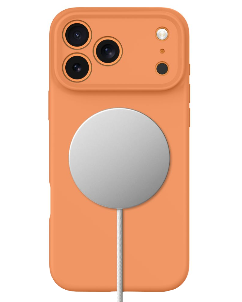 MagSafe-hoesje voor Apple iPhone 18 Pro Max / 17 Pro Max, Tech-Protect, siliconen, oranje
