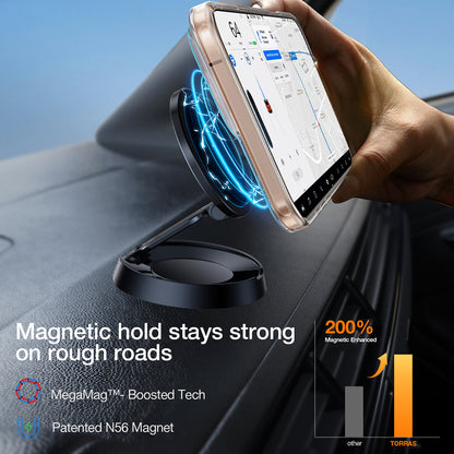 Coque MagSafe pour Apple iPhone 16 Pro Max, Torras, Pstand, Transparente