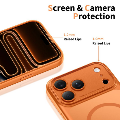 Coque MagSafe pour Apple iPhone 17 Pro, Tech-Protect, MagPeak, Orange Mat