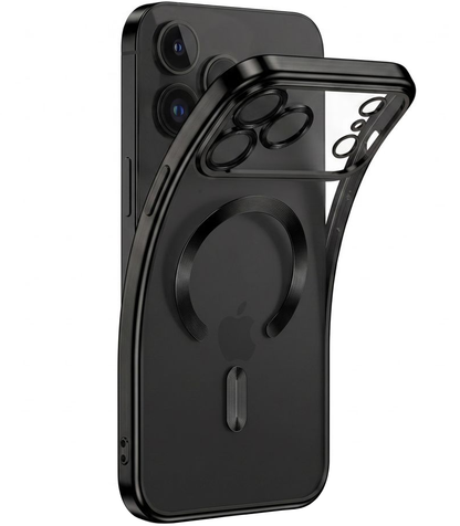 Coque MagSafe pour Apple iPhone 18 Pro / 17 Pro, Tech-Protect, Magflex, Noir Satiné