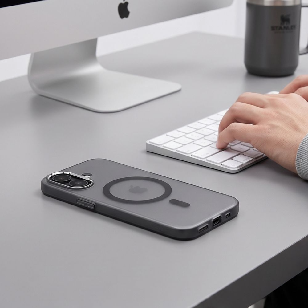 MagSafe-Hülle für Apple iPhone 17, Tech-Protect, MagZero, Matt Schwarz
